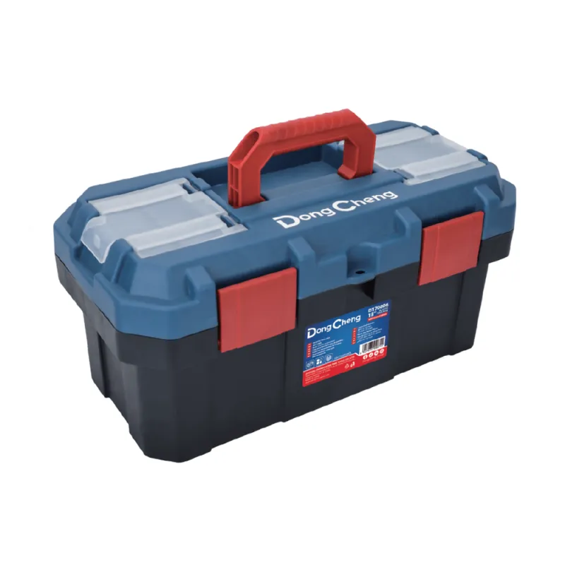 Caja de plástico Reforzada de 19 in. para Herramientas.
