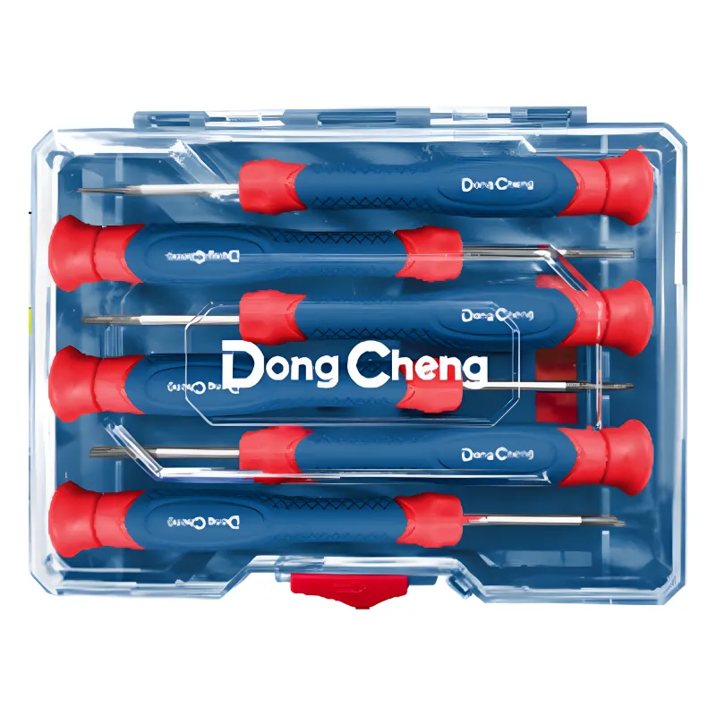 Juego de Desarmadores de Precisión 6 Piezas / Puntas Planas y Phillips / Mangos Ergonómicos Antideslizantes / Acero CR-V / Estuche Organizador
