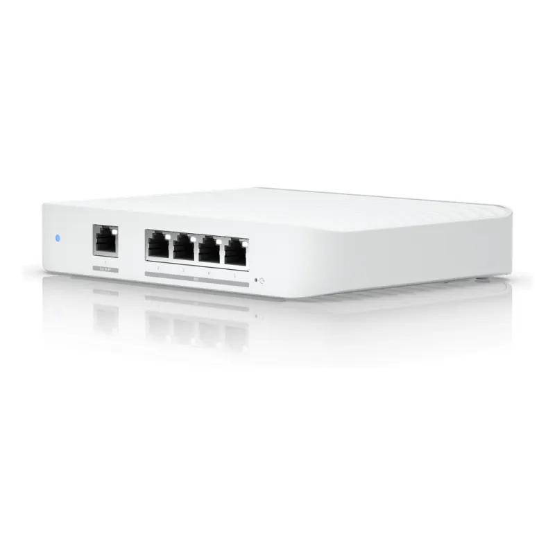 USW Flex XG Switch Capa 2, Compacto de 4 Puertos 10GbE, Puede ser Alimentado por un Puerto GbE PoE+ o con un Adaptador 5 Vcc USB-C