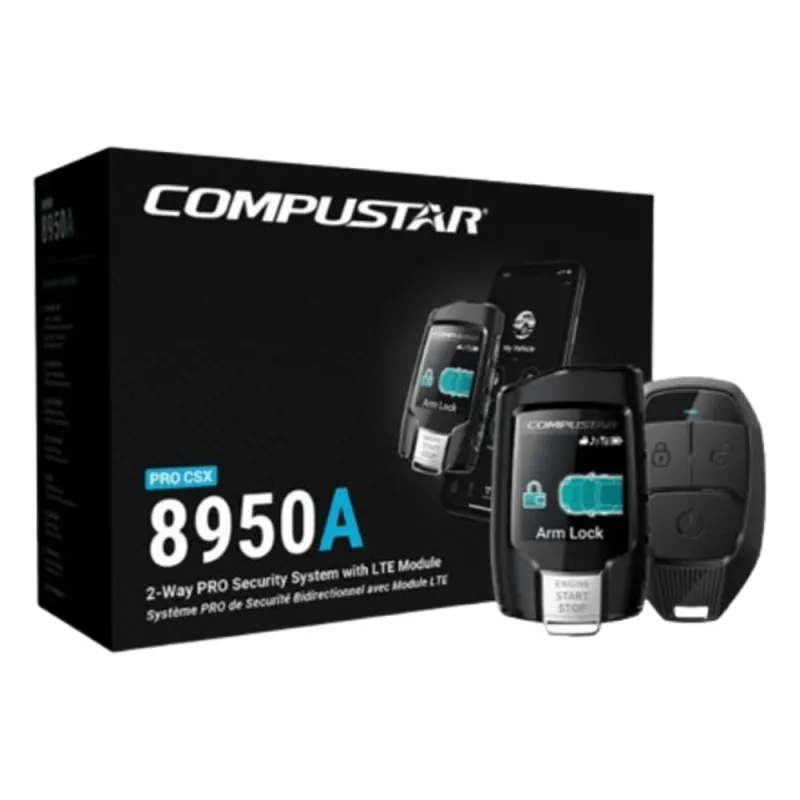 (MONITOREO en APP) Kit de Alarma Vehicular Profesional de 2 vías y control LCD con modulo CM2500 Incluye GPS X1-MAX LTE