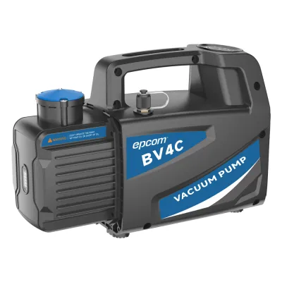 Bomba de Vacío | Vacío Final 150 Micrones | Caudal 4 CFM | Potencia 1/4 HP | Diseño Anti-Retroceso de Aceite | Válvula Antirretorno Integrada | Puerto 1/4 SAE