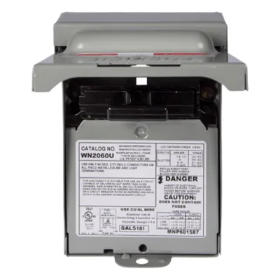 Interruptor de seguridad 2x60Amp. Nema 3R, Sin Portafusible