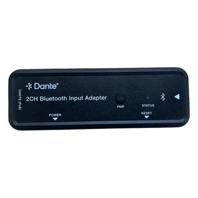 Extensor de Audio Dante® 2CH Bluetooth Input Adapter | Entrada Bluetooth 2 Canales | Salida Dante® Digital | Latencia Configurable 1-5 ms | Compatible HDMI 1.4 | HDCP 1.4 | PoE IEEE802.3af | Distancia de Transmisión 100 m