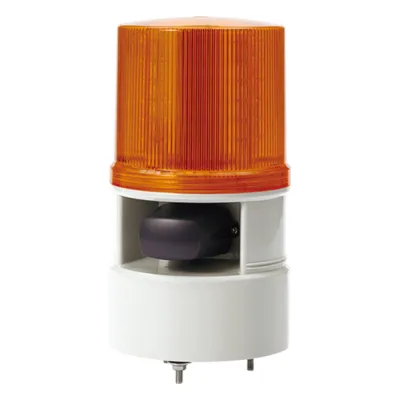 Luces de advertencia color Ámbar con sirena incorporada con 5 tonos máx. 105 dB en 12-24 VCD