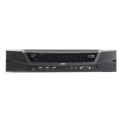 Switch KVM over IP Cat 5 | Hasta 64 Puertos | Resolucion Full HD 1920x1200 | Dual NIC Gigabit | Virtual Media USB 2.0 | FIPS 140-2 Level 1 | Cascada hasta 512 Equipos | Administracion Centralizada CC2000