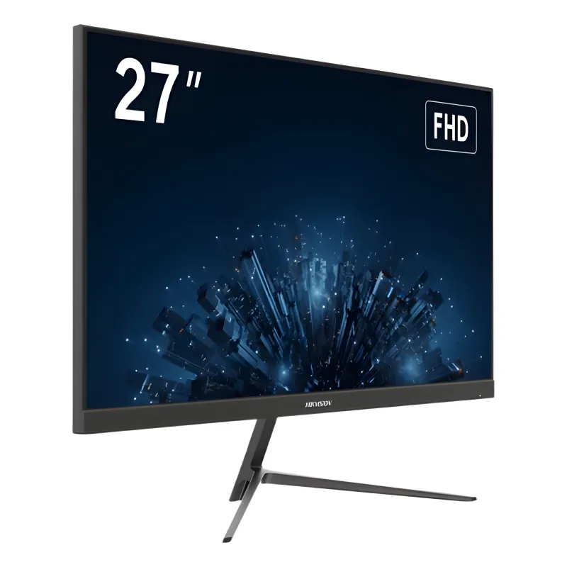 Monitor LED Full HD (1080p) de 27" / Bocinas Integradas / 100 Hz / Ideal para CCTV, Oficina y Hogar / Entrada HDMI-VGA / VESA (100 X 100) / Uso 24/7 / IPS / Ultra Delgado