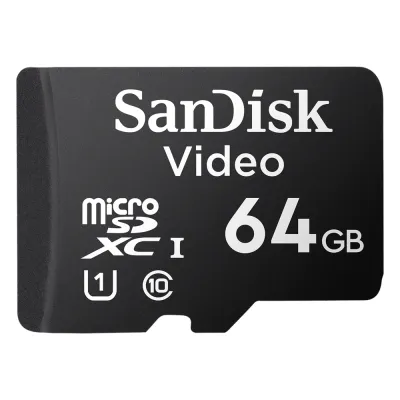 Memoria microSD SanDisk 64GB / Alta Resistencia / Videovigilancia / Clase 10