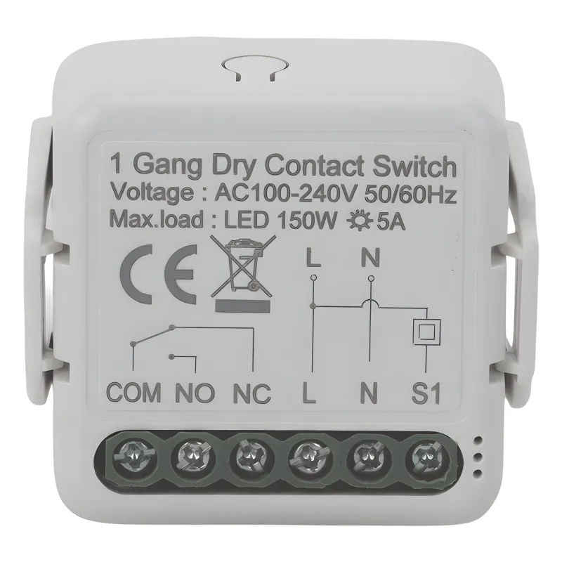 ZigBee Modulo switch relevador salida de Contacto Seco / 100-240V / 5A / 150W LED
