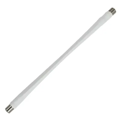 Jumper Coaxial Delgado Color Blanco de 25.4 Centímetros (10 Pulgadas) de Longitud y Conectores F Hembra en Ambos Extremos. 75 Ohm de Impedancia.