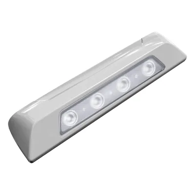 Luz Auxiliar de Escena de 4 LED, Blanco, Lente Transparente, Bisel Blanco
