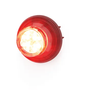 Estrobo Oculto de 12 LED, Rojo/Azul, Lente Transparente, Bisel Negro