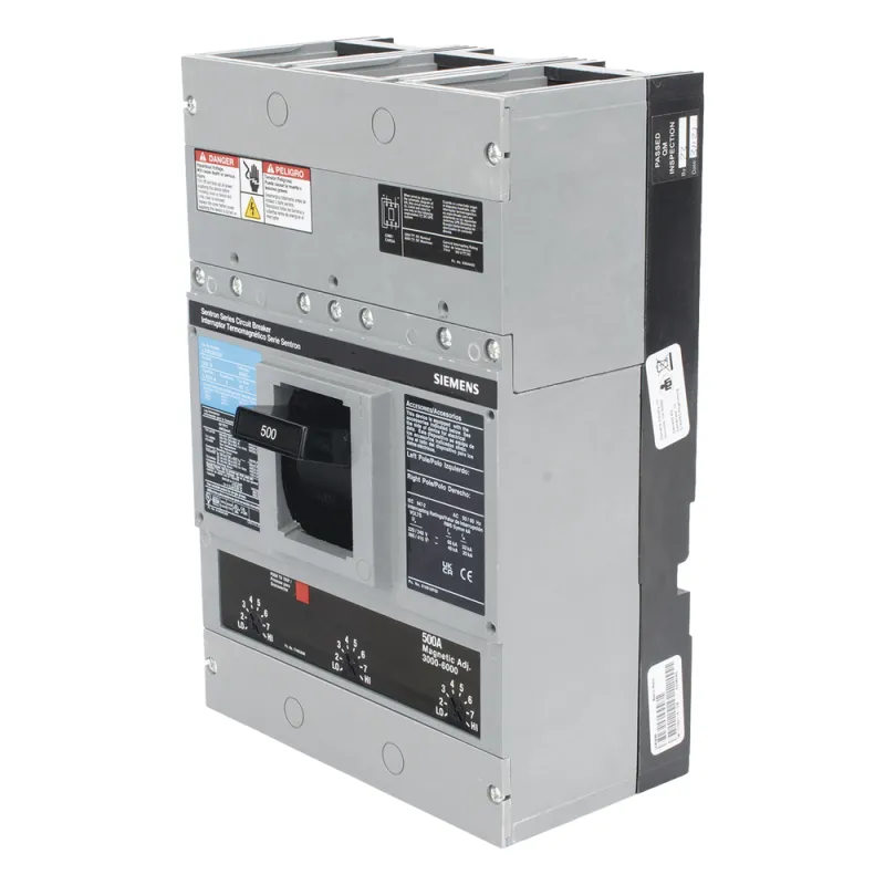 Interruptor Termomagnético 600V 3X500A, Sin zapatas principales.
