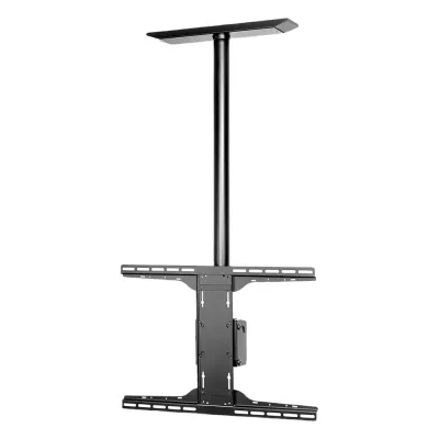 Soporte de techo universal para Pantallas de 32" a 90" / Capacidad de Carga 68.2 kg / Patrón de Montaje hasta 600 x 400 mm / Columna de Aluminio de 36" / Inclinación Ajustable -5° a 20°