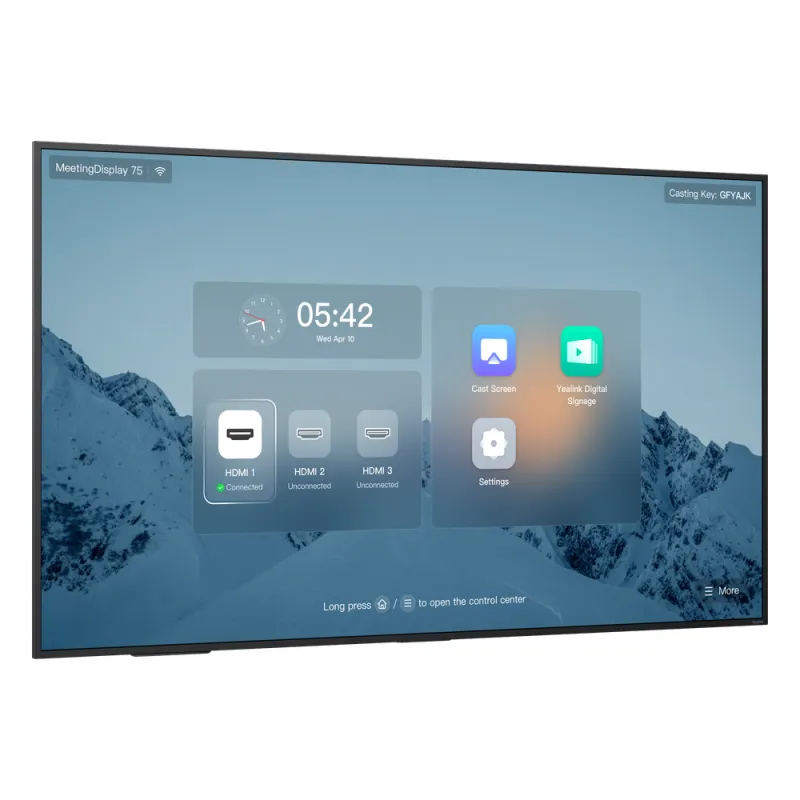 Pantalla Profesional Yealink de 75" MD-75 para Salas de Juntas, con Integración a MeetingBars y Control Inteligente