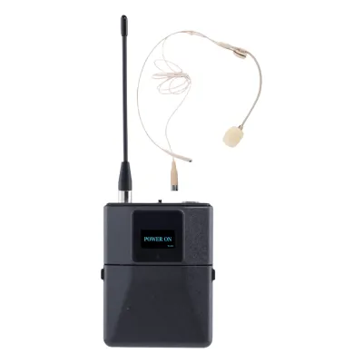 Headset Microfono Digital Inalámbrico EP-59S / Banda U 540-690 MHz / Tecnología Digital pi/4-DQPSK / Transmisión Estable Antinterferencias / Autonomía 10 Horas / Display OLED / Potencia Ajustable hasta 10 dBm