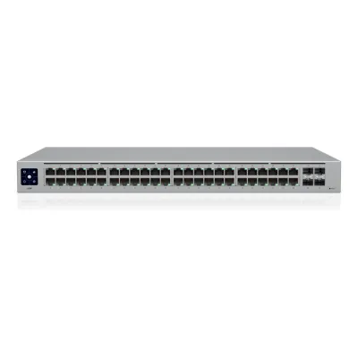 USW-48 — Switch Layer 2 de 48 Puertos GbE + 4 Puertos SFP con Diseño Fanless para Funcionamiento Totalmente Silencioso