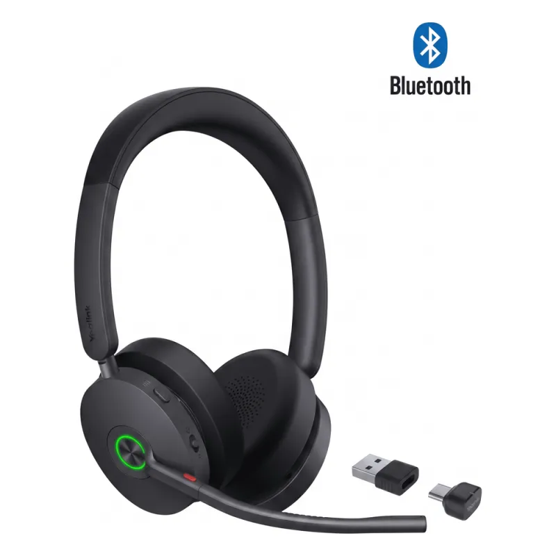 Auriculares estéreo Yealink BH74 edición UC / Bluetooth 5.3 con adaptador USB C&A / Cancelación activa de ruido / 6 micrófonos