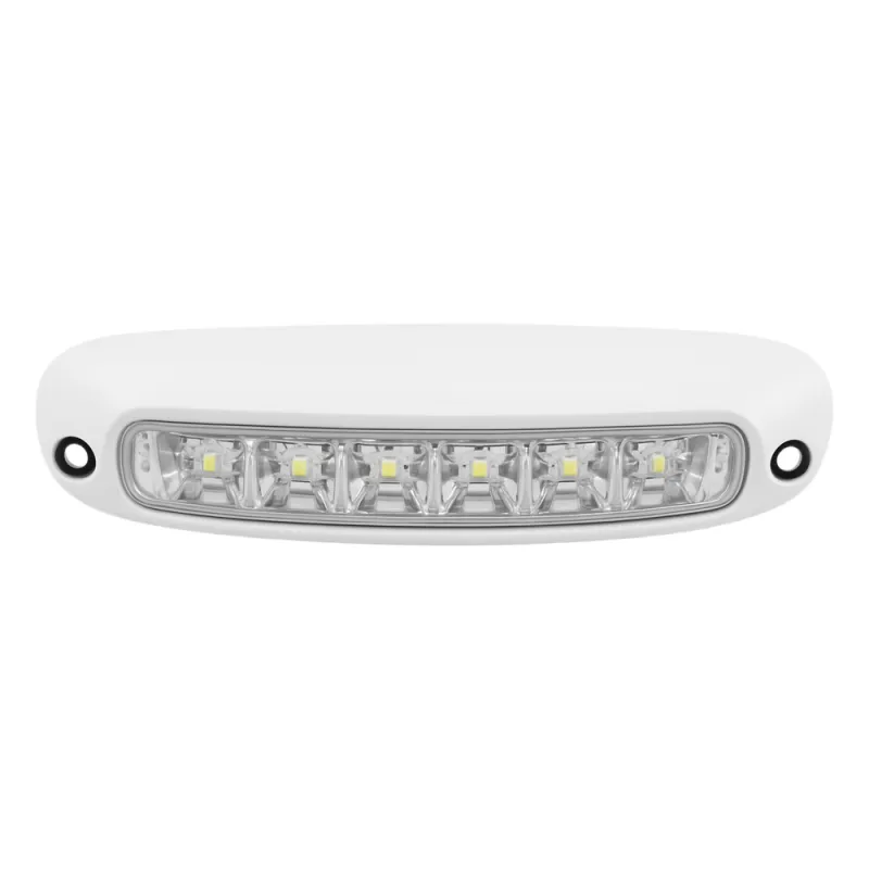 Luz Auxiliar de Escena de 6 LED, Blanco, Lente Transparente, Bisel Blanco