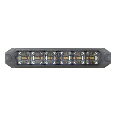 Luz Auxiliar Moldeable de 12 LED, Rojo/Claro, Lente Transparente, SAE