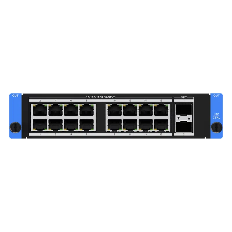 Tarjeta de Salida LED 16 Puertos Ethernet + 2 SFP+ 10G / 4K HDR10 / 10.4 MP / 16 Capas / Compatible Serie C66S