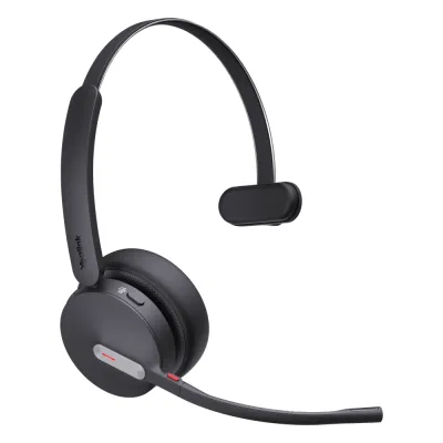 Auriculares mono Yealink BH70 MS Edition/Bluetooth 5.3 con adaptador USB-C y A/35 horas de conversación/Cancelación de ruido con 3 micrófonos
