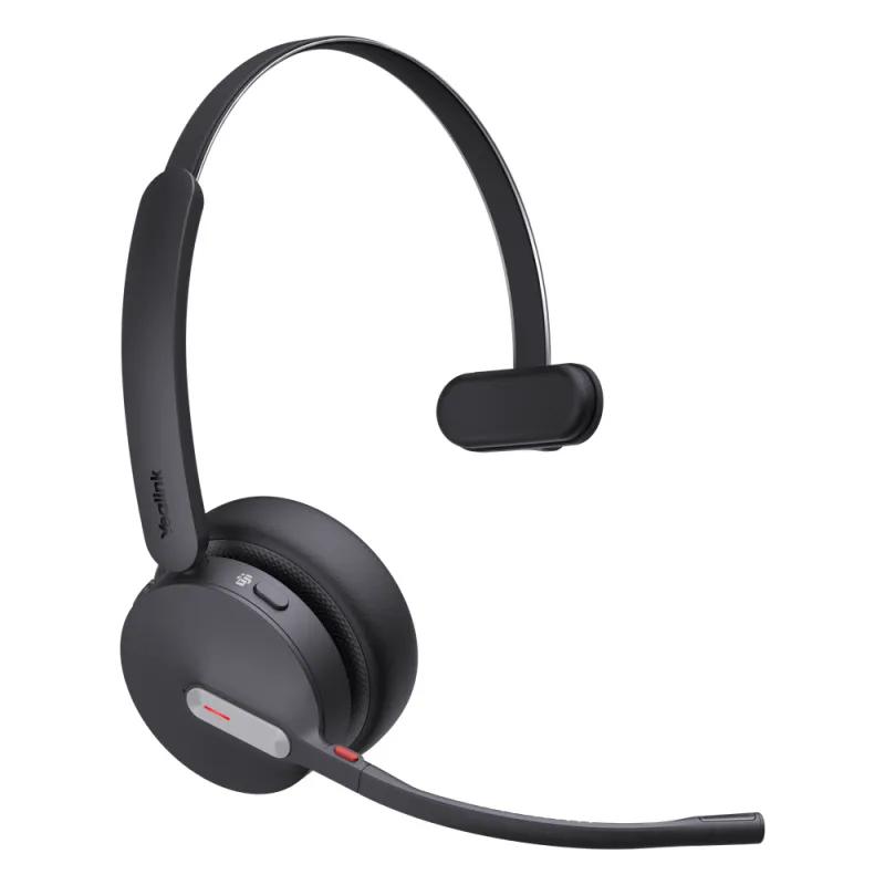 Auriculares mono Yealink BH70 MS Edition/Bluetooth 5.3 con adaptador USB-C y A/35 horas de conversación/Cancelación de ruido con 3 micrófonos
