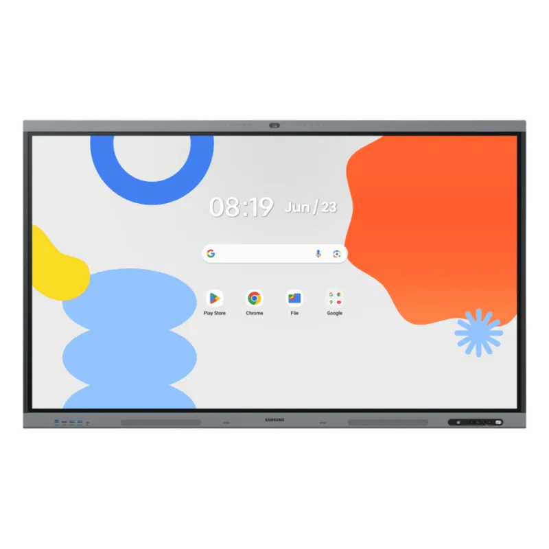 Pantalla Interactiva WAFX-P Series 65" 4K UHD / Android 15 EDLA / Octa-core CPU / 48MP Cámara Integrada / 8 Micrófonos Far-Field / 50 Puntos Touch IR / Wi-Fi 6 / 16GB RAM / 128GB Almacenamiento / Bocina 20W