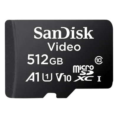 Memoria microSD SanDisk 512GB / Alta Resistencia / Videovigilancia / Clase 10