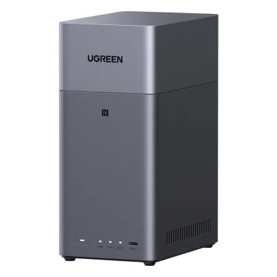 NAS UGREEN NASync DH2300 / Procesador RK3576 / 4GB / 32GB eMMC / 2 Bahías SATA / JBOD-Basic-RAID 0-RAID 1 / Puerto HDMI 4K / 1 GbE / USB 3.2 Gen 1 Type-C / Detección NFC