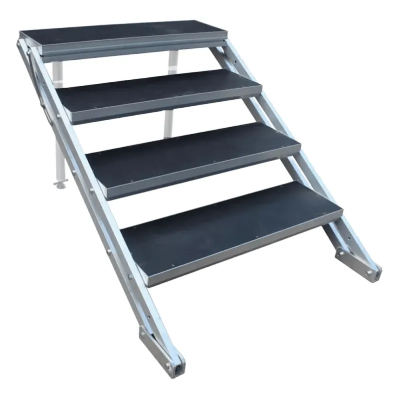 Escalera para Tarima de Escenario | Ajustable 100-170 cm | Antideslizante