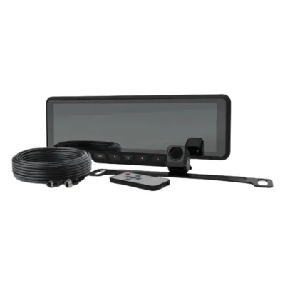 Sistema alambrico de reversa con camara y monitor de 9 pulgadas, Incluye cámara para placa de 170°