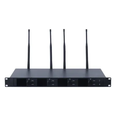 Receptor Micrófono Inalámbrico Digital UHF | Transmisión Digital U-Band pi/4-DQPSK | Distancia 80 mts | Encriptación de Audio | 2197 Ecualizaciones | 15625 Efectos de Reverberación | Pantalla LCD