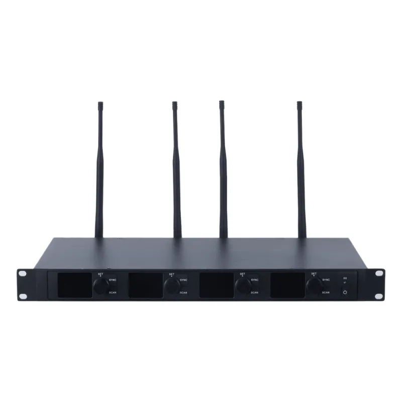 Receptor Micrófono Inalámbrico Digital UHF | Transmisión Digital U-Band pi/4-DQPSK | Distancia 80 mts | Encriptación de Audio | 2197 Ecualizaciones | 15625 Efectos de Reverberación | Pantalla LCD