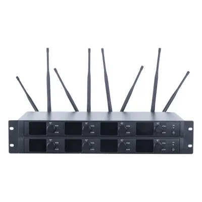 Receptor Inalámbrico | 8 Canales | Transmisión Digital U-Band 540-690 MHz | Modulación PI/4-DQPSK | Pantalla TFT-LCD 2.2" | Salida Balanceada y Desbalanceada | Encripción de Audio | Escaneo de Frecuencia