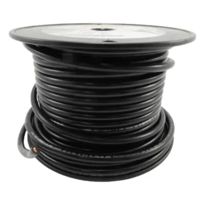 Cable Primario Marino Color Negro Calibre 8 AWG / 100 Pies Rollo / PVC Retardante de Llama / Cobre Estañado Clase K / 600V 105°C / Cumple UL 1015-1028-1230-1231