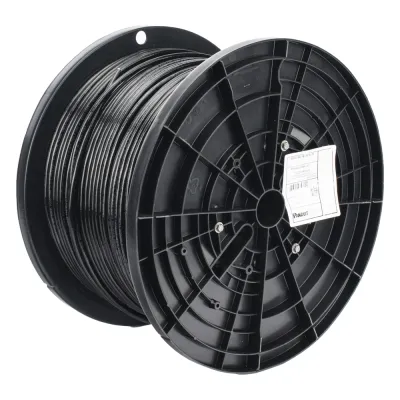 Bobina de Cable UTP de 4 Pares OSP (Planta Externa), Cat6 de Rango Extendido, 22 AWG, Color Negro, 305 Metros (1000 Pies).