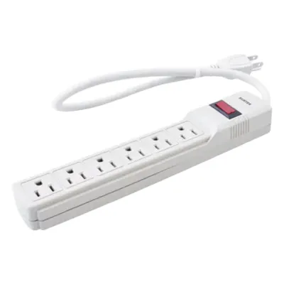 Multicontacto con Supresor de Picos 270 Joules, Voltaje de Entrada: 127 Vca NEMA 5-15P, Con 6 Salidas NEMA 5-15R.