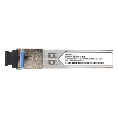 Transceptores Ópticos Bidireccionales SFP (Mini-Gbic) / Monomodo 1310 & 1550 nm / 1.25 Gbps / 1000BASE-BX / Conector SC/UPC Simplex / DDM / Hasta 10 km / 2 Piezas