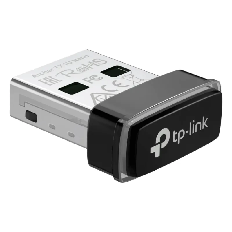 Adaptador USB Inalámbrico AX300 / Wi-Fi 6 2.4 GHz / 287 Mbps / Nano Size / OFDMA y MU-MIMO / Driver Pre-cargado / WPA2-PSK