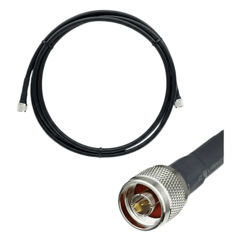 Jumper Coaxial con Cable Epcom405 | Conector N Macho en los Extremos | 3 Metros (9.84 pies) de Longitud.