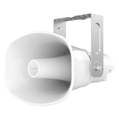 Altavoz Bocina SIP/Multicast Bidireccional / 50W Alta Potencia / IP66 Exterior / 3 Micrófonos con IA / PoE++ / 126 dBA Máximo