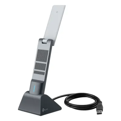 Adaptador USB Wireless Wi-Fi 6 / AX3000 (2402 Mbps + 574 Mbps) / Antenas de Alta Ganancia / USB 3.0 / Baja Latencia Gaming / WPA3 / Cuna Desmontable con Cable 1.2 m (3.9 ft)