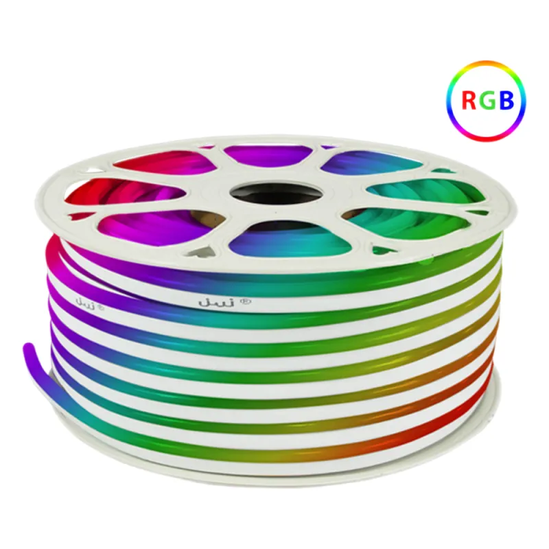 Manguera Luminosa LED Neón RGB / 50 Metros / IP65 Interior-Exterior / Corte Cada 100 cm / 300W Máximo / 120° Ángulo de Luz / Libre de Mercurio
