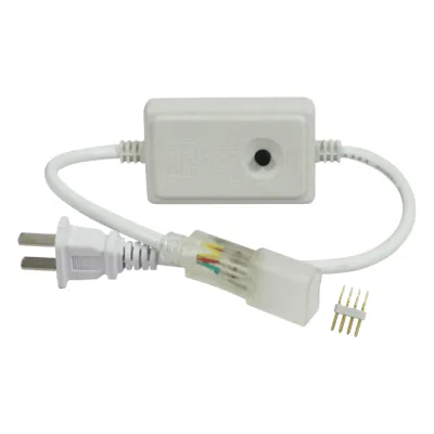 Adaptador de corriente con control de funciones manual, para manguerea Neón LED RGB JUML-5050-03.