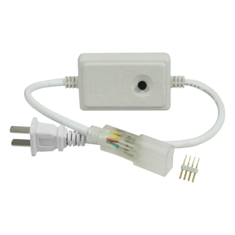 Adaptador de corriente con control de funciones manual, para manguerea Neón LED RGB JUML-5050-03.