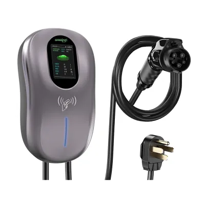 Estación de Carga para Vehículos Eléctricos / 40 A / 9.6 kW / Conector Tipo 1 (SAE J1772) / 110-240 V AC / Pantalla LCD 4.3 in (10.9 cm) / WiFi / APP / RFID / IP65 / Cable TPE 5 m (16.4 ft)