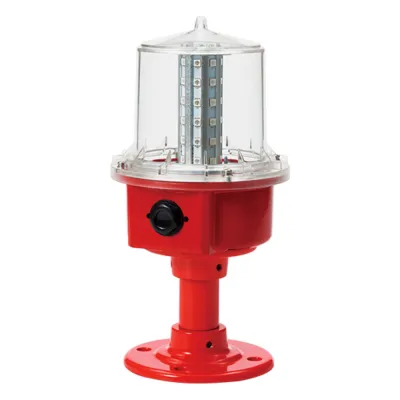 Luz de Obstrucción de Aviación LED con Tubo de Baja Intensidad Tipo A Color Rojo, 110 VCA, Protección IP66 y Grado ICAO