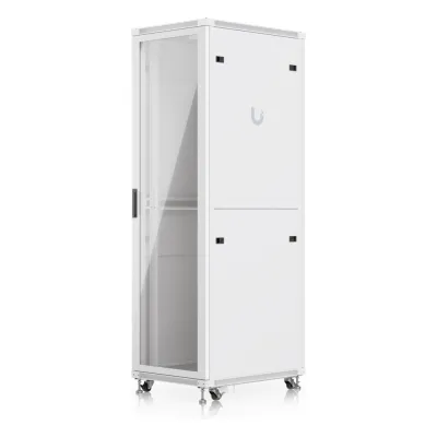 UACC Rack Cabinet 42U (600 × 800 mm) – Gabinete de Piso Totalmente Ensamblado con Ventiladores Integrados, Paneles Removibles, Ruedas con Seguro y Puerta Frontal de Vidrio Templado
