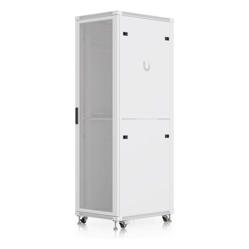 UACC Rack Cabinet 42U (600 × 800 mm) – Gabinete de Piso Totalmente Ensamblado con Ventiladores Integrados, Paneles Removibles, Ruedas con Seguro y Puerta Frontal Perforada para Óptimo Flujo de Aire
