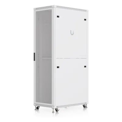 UACC Rack Cabinet 42U (600 × 1000 mm) – Gabinete de Piso Totalmente Ensamblado con Ventiladores Integrados, Paneles Removibles, Ruedas con Seguro y Puerta Frontal Perforada para Óptimo Flujo de Aire